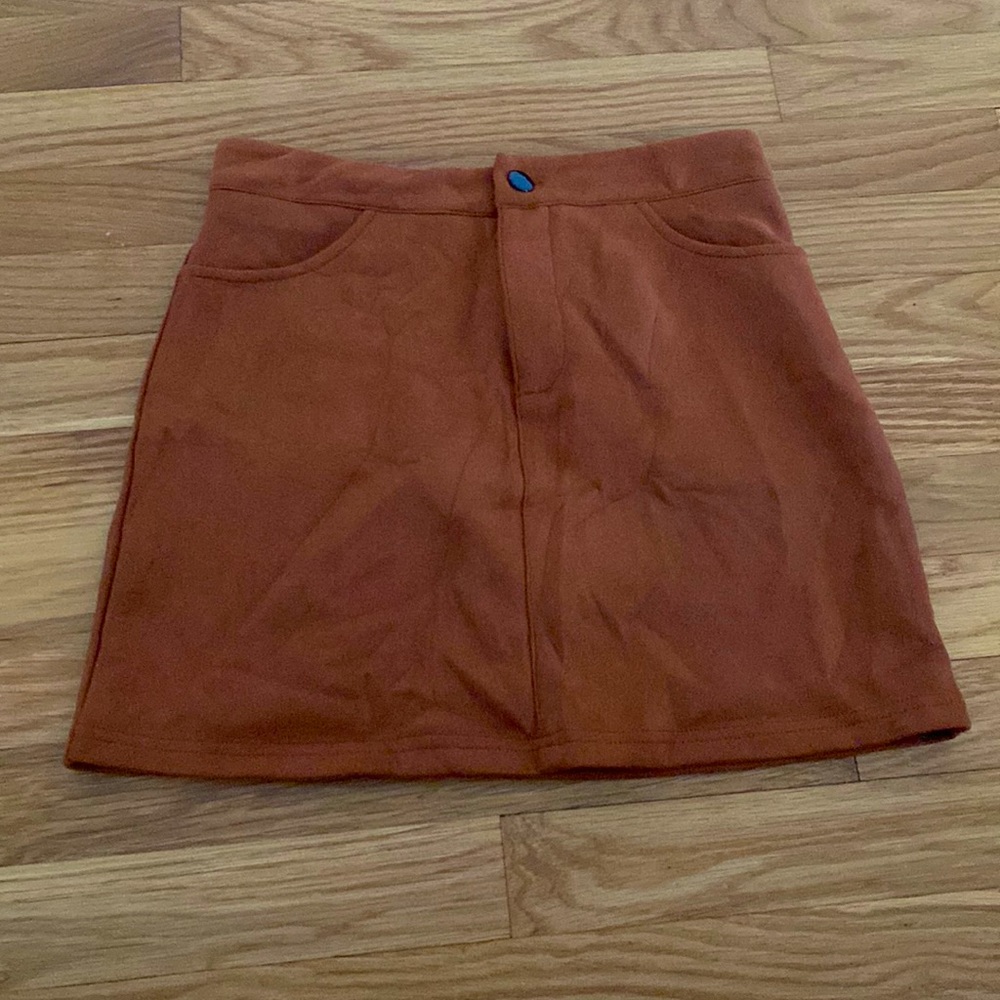 Brown soft skirt